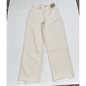 Madewell Off-White Wide Leg Jeans